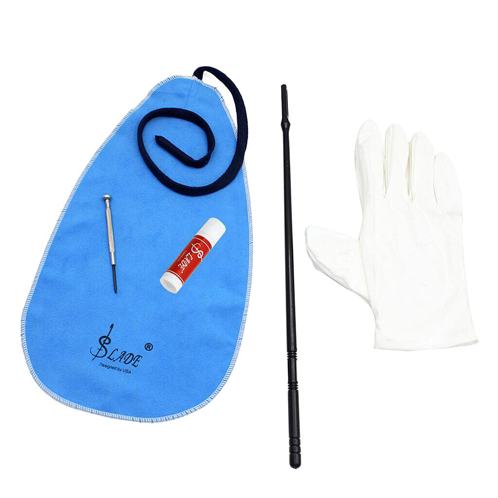 Flute Piccolo Maintenance Cleaning Tool Kit for Flute Woodwind Instrument