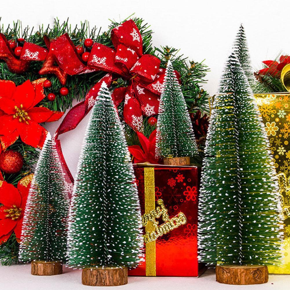 Simulation Mini Christmas Tree Ornament Home New Year Desktop Decor (25X9cm