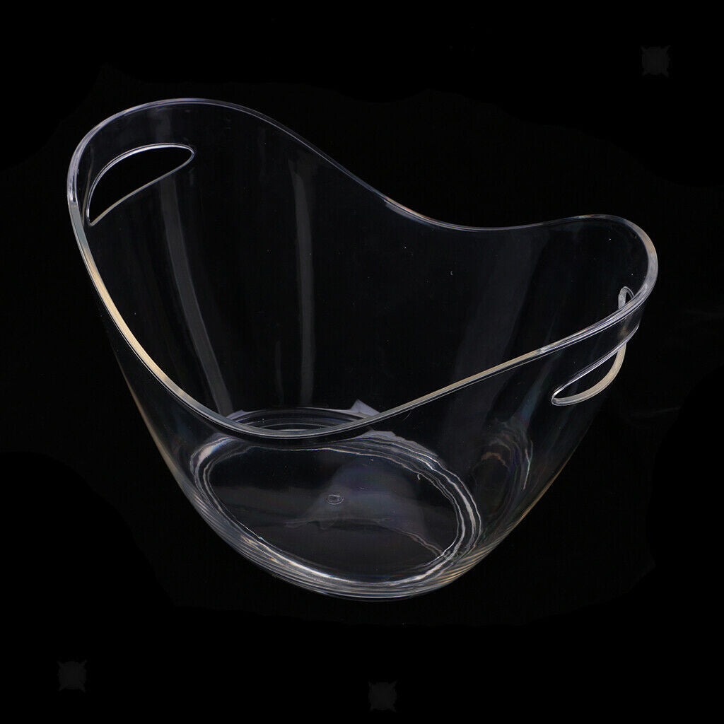 Clear Acrylic Ice Bucket Wine Cooler Barware Party Champagne Buckets 26x20cm