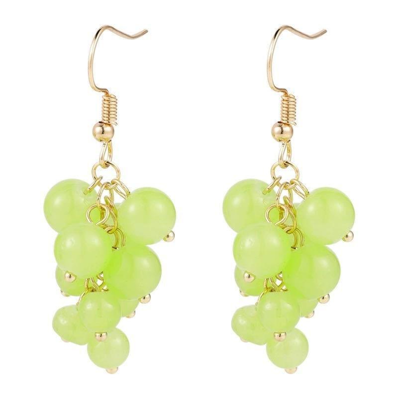 Fresh Grape Earrings Creative Lifelike Fruit Earrings for Women Girls Present