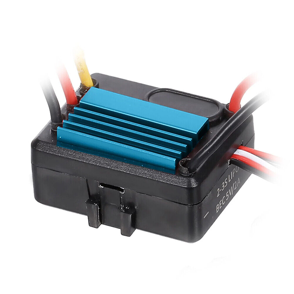 Waterproof 35A Brushless ESC Speed Controller for 1/16 1/18 RC Truck Blue