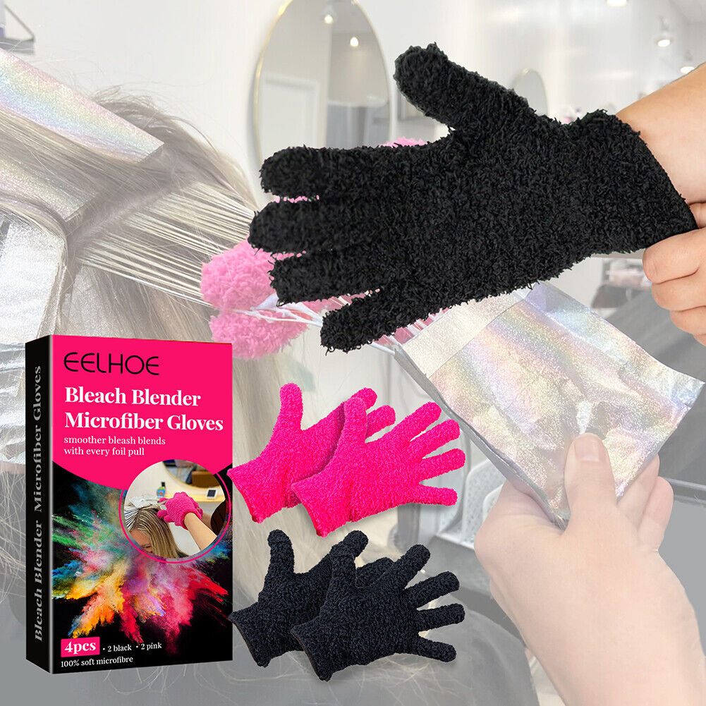 Home Microfiber Hair Dyed Gloves Durable Salons Hairdressing Tools Set