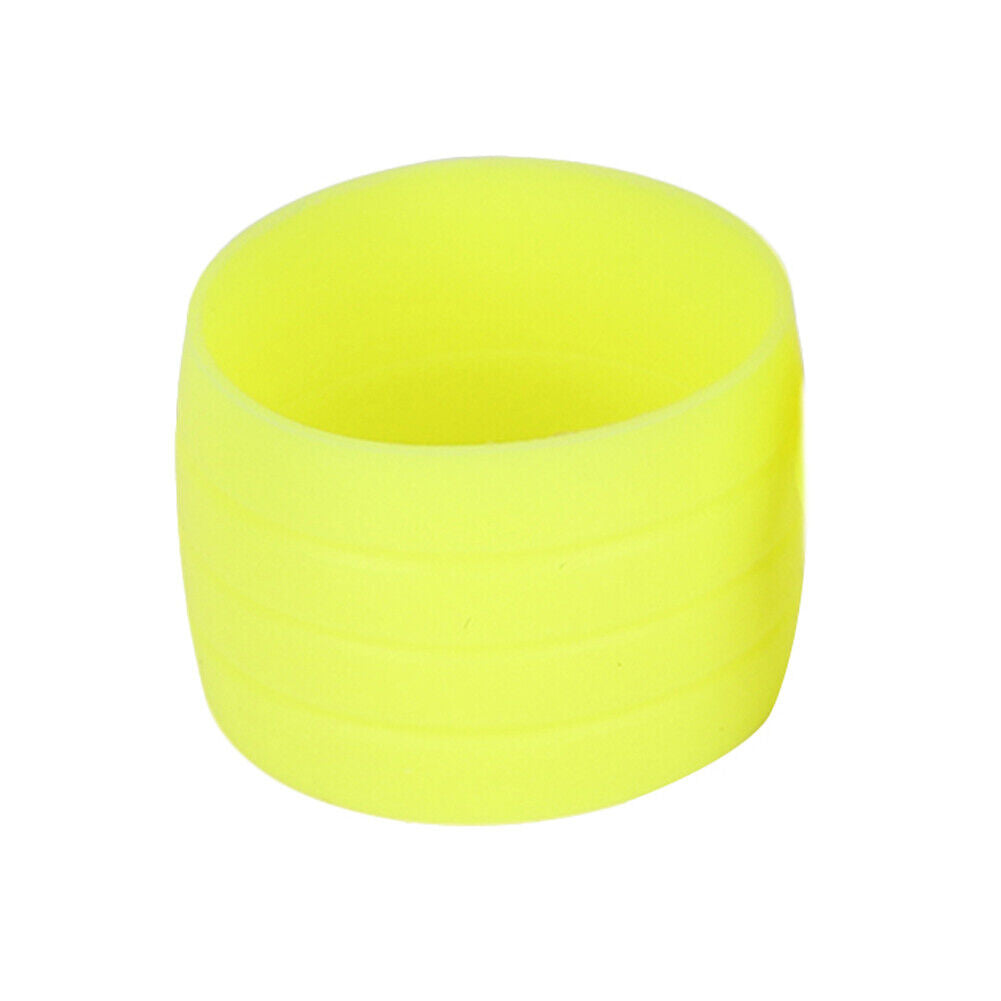 1 Pair Silicone Plug Bicycle Handlebar Buckle Sleeve Fixed Ring (Yellow)