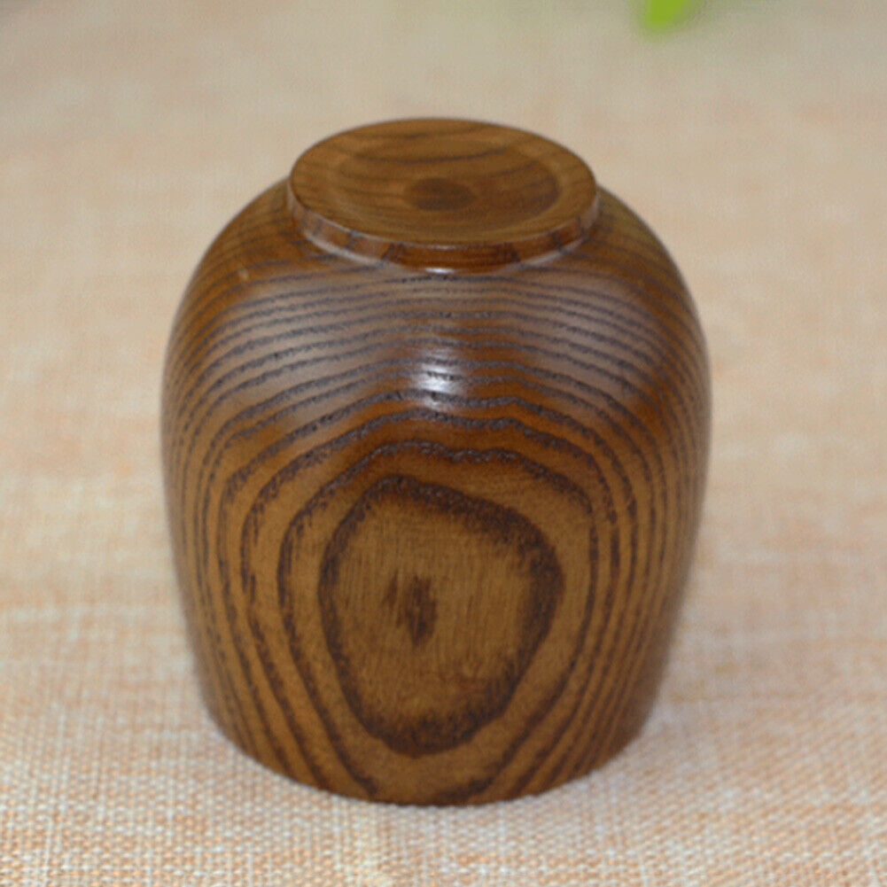 Wooden Big Belly Cup Jujube Wood Beer Mug Tea Coffee Drinking Cups (Foot)