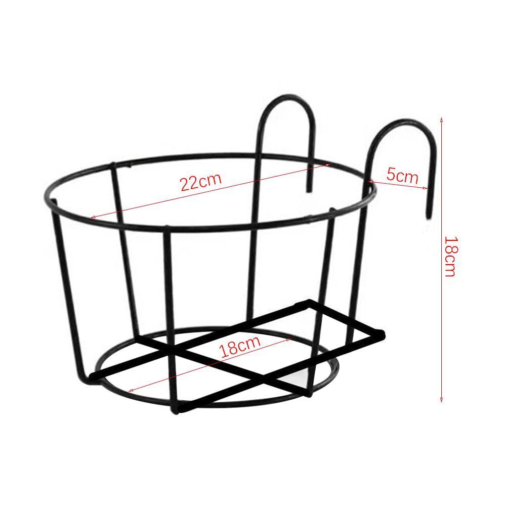 Home Decor Railings Hanging Flower Pot Rack Balcony Planter Pot Stand Guardrail