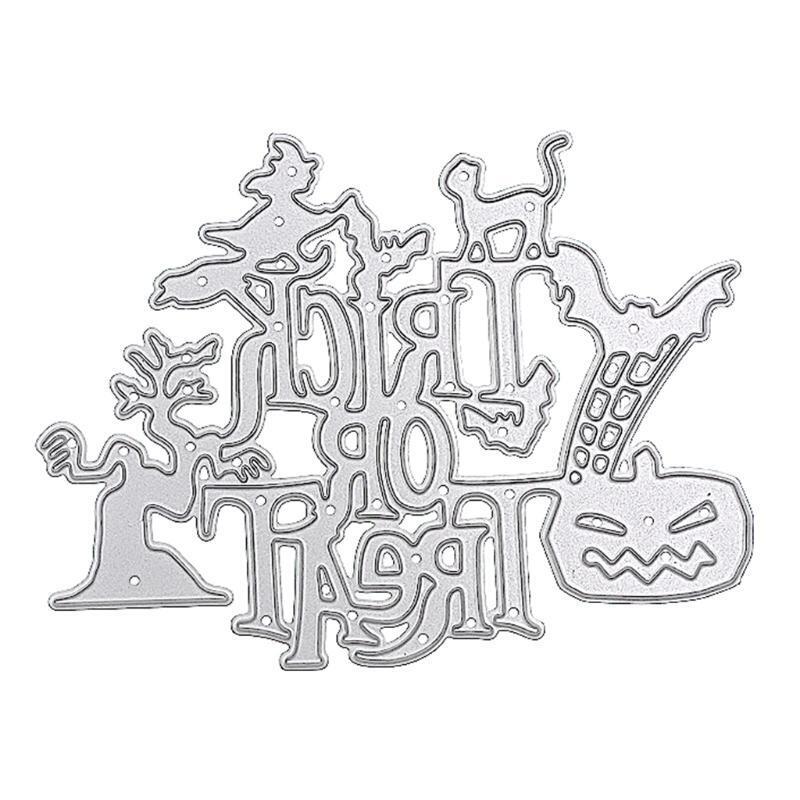 Witch Black Cat DIY Printing Carbon Steel Embossing Mold for Paper Card Making