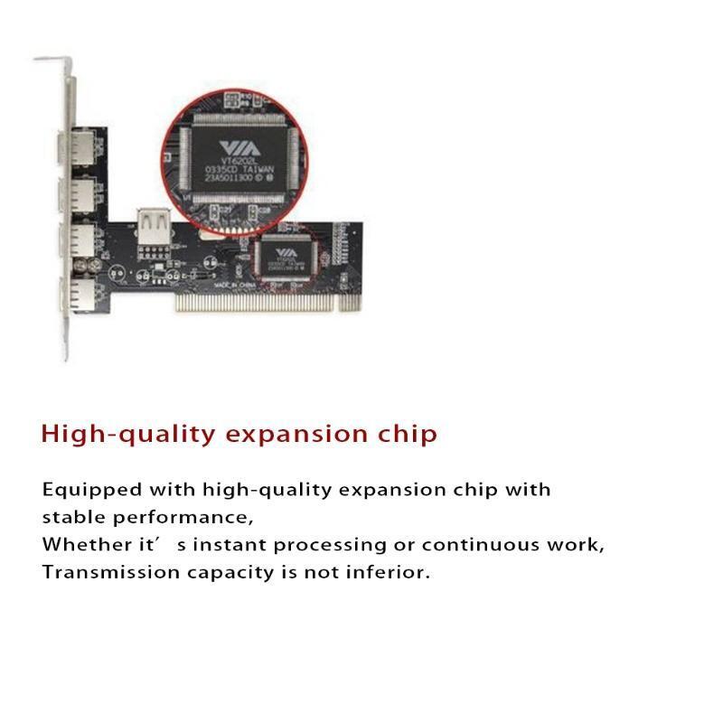 4 Ports PCI to USB 2.0 Adapter Controller Card 480Mbps for Windows ME XP 2000 98