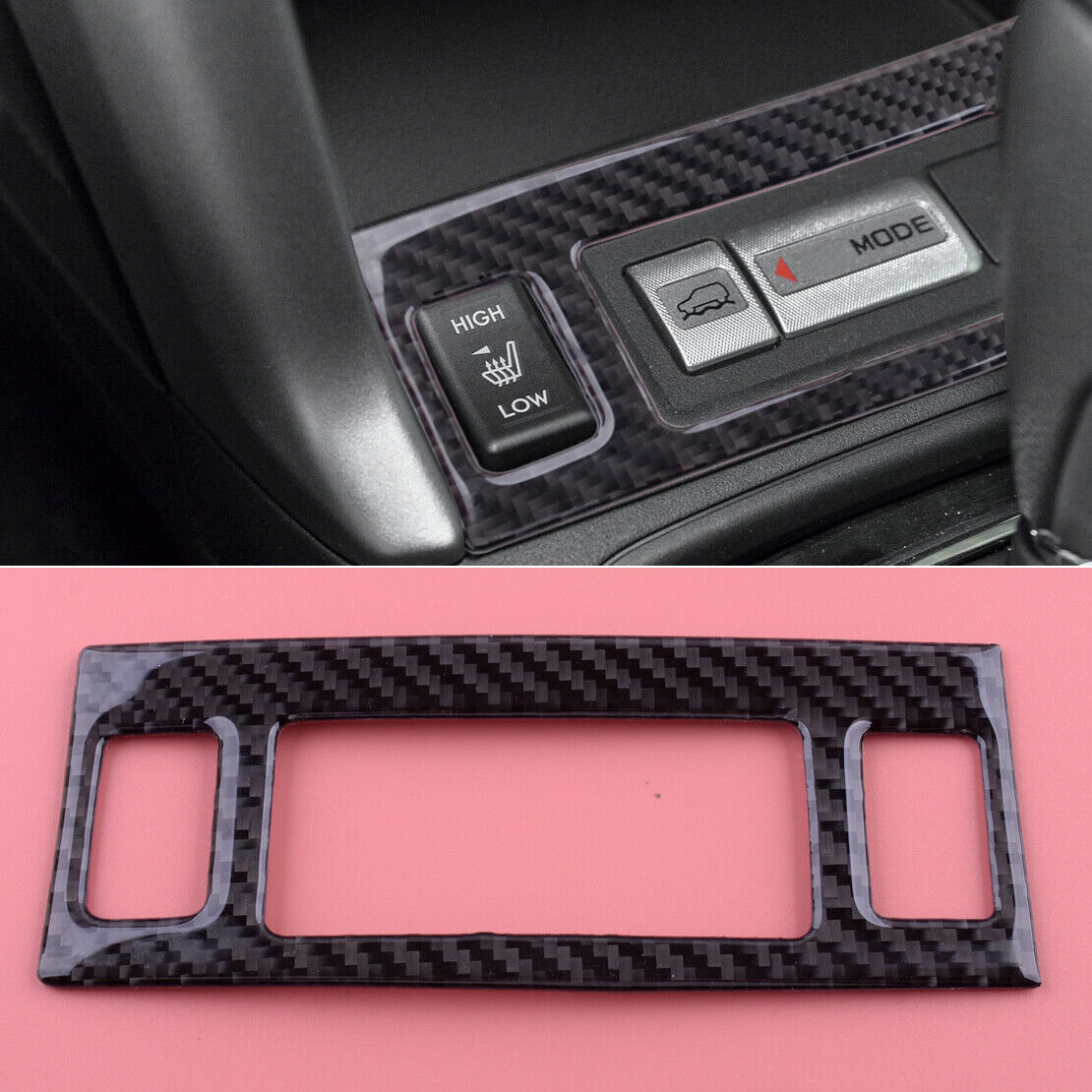 Real Carbon Fiber Sport Mode Panel Trim Switch Cover Fit For Subaru Forester