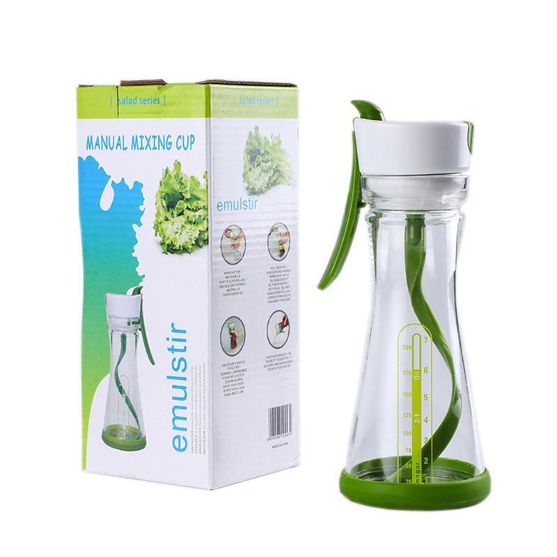 Manual Mixing Cup Salad Dressing Stirring Blending Mixer Bottle Sauce Blender
