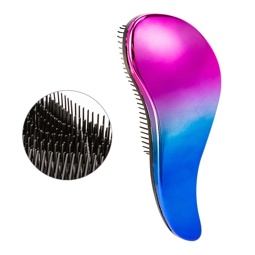 Hair Comb Scalp Anti Hair Break Wet Curly Detangle Hair Styling (Rose Red)