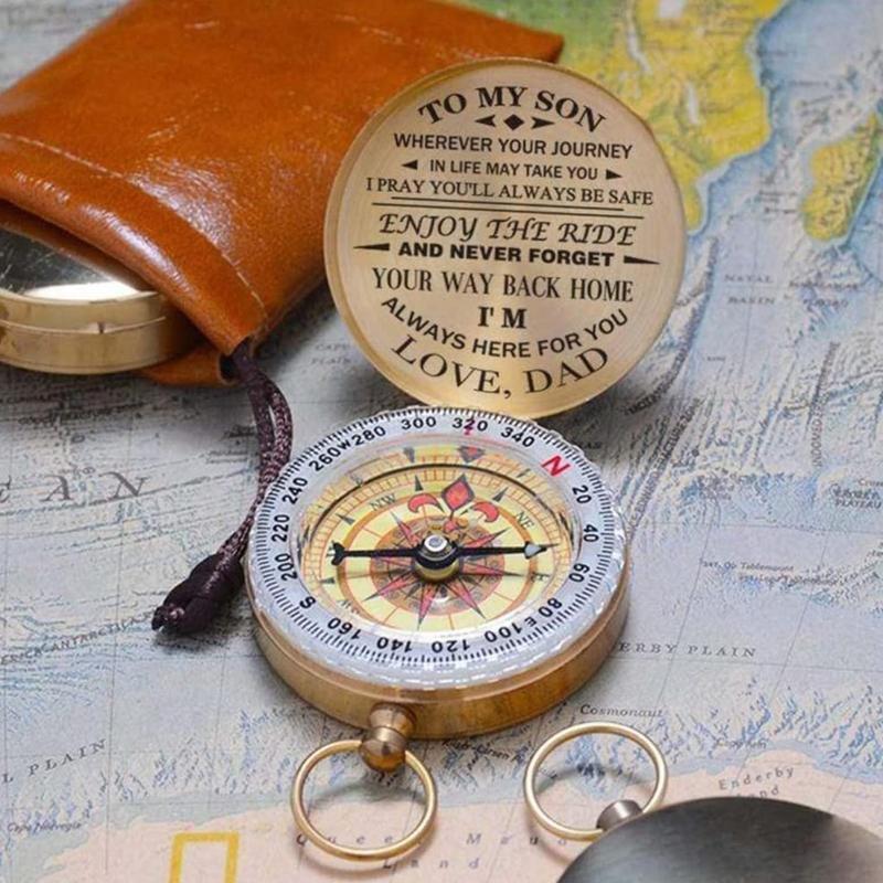 Luminous Compass Dad to Son Enjoy the Ride Gift for Camping Outdoor Activities