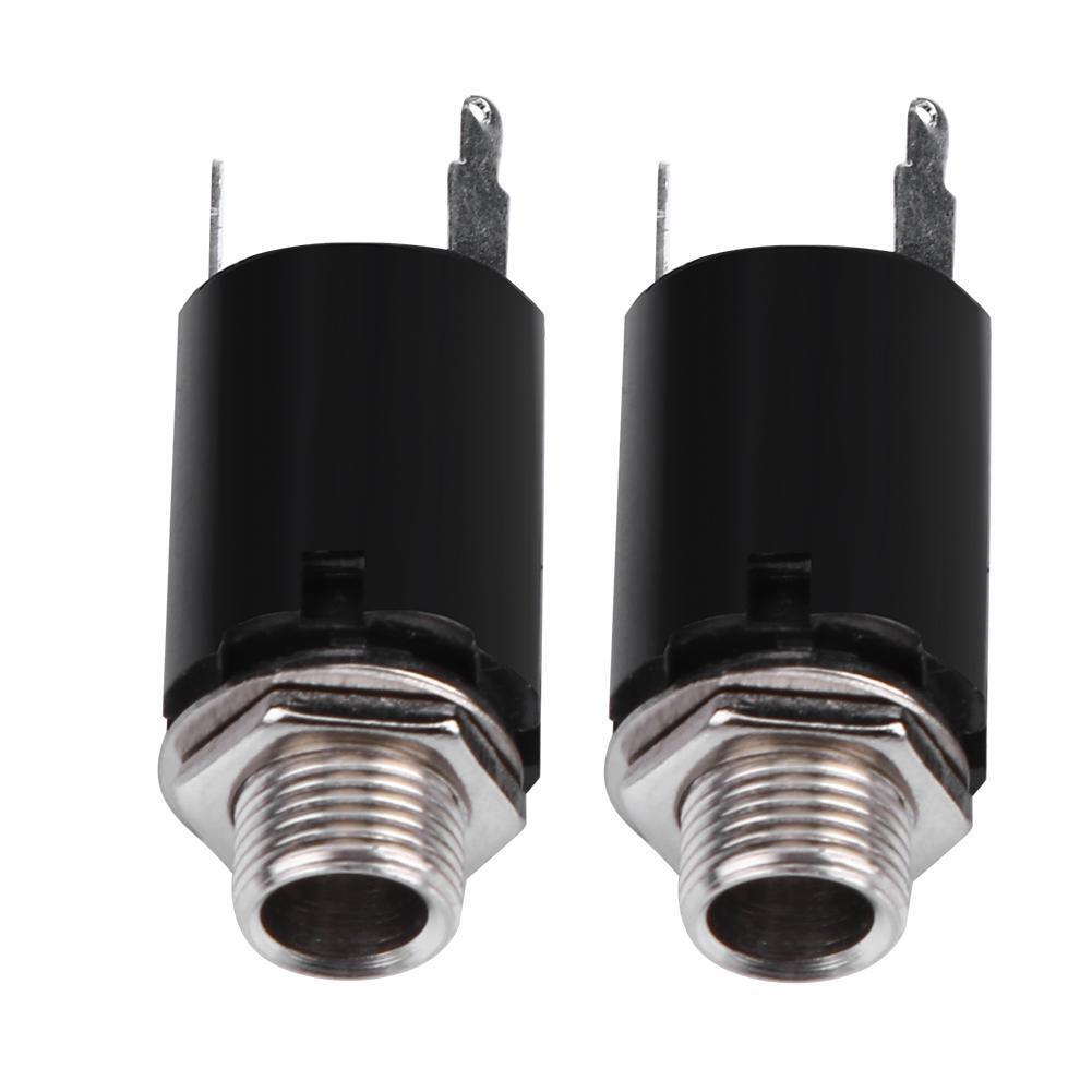 2pcs Guitar Endpin Jack 6.35mm Input for Electric Guitar Bass Output Parts