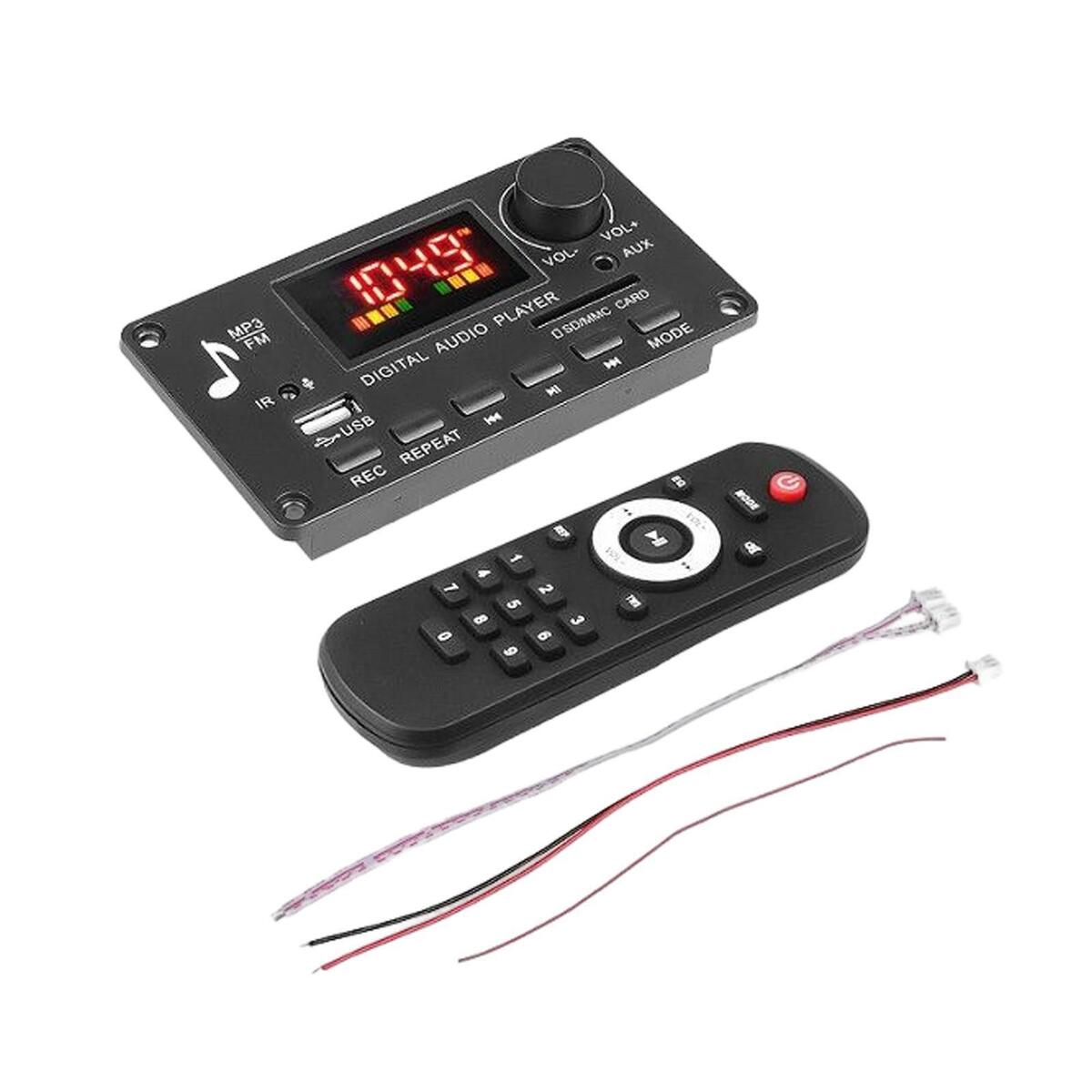TWS MP3 Amplifier Board 12V USB TF USB FM Car Radio Lossless 80W Audio Module