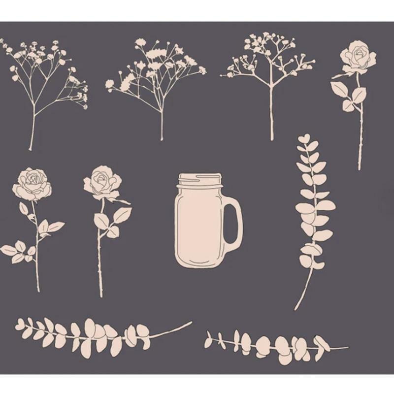 Dried Flowers Metal Cutting Dies Stencil DIY Scrapbooking Album Paper Card Mold
