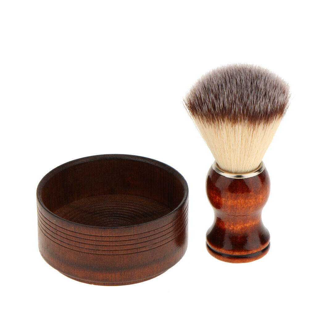 Men's  Shaving Brush Shave Mug Bowl Barber Beard  cup kit