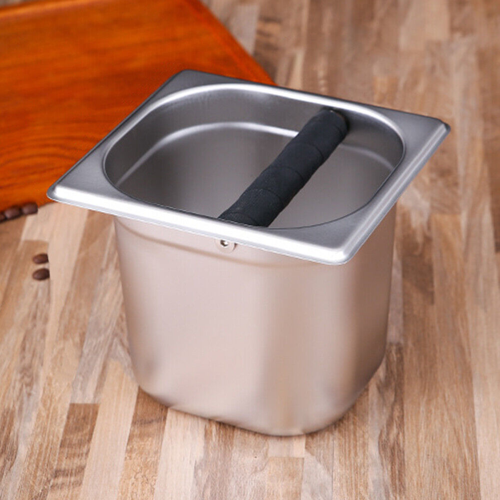 Stainless Steel Coffee Residue Knock Box Coffee Grounds Grind Bucket (B L)