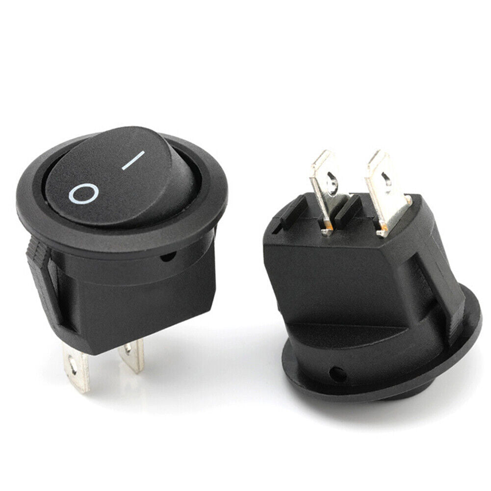 5pcs Round Rocker Switch ON Off DC12V-24V Toggle Switch for Car Automotive
