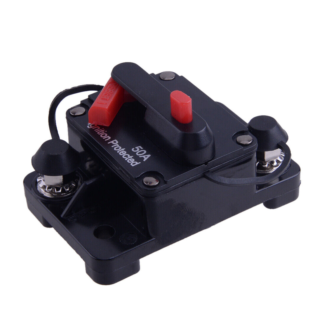 New Marine Grade Inline 12 Volt 50 Amp Power Circuit Breaker Manual Reset Audio