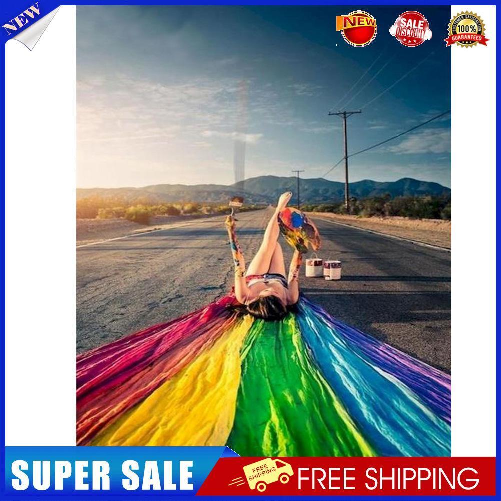 5D DIY Diamond Painting Rainbow Road Full Round Drill Home Living Room Art