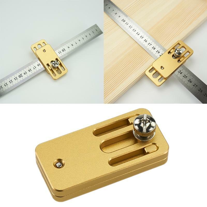 Woodworking Scribing Tool Steel Ruler Positioning Block Crossed-Out Drawing Tool