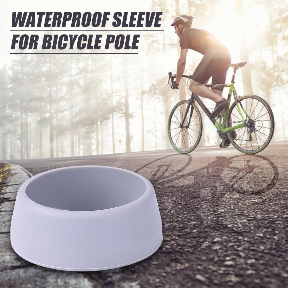 MTB Bike Seatpost Silicone Ring Dust Cover Cycling Accessories (L Grey)