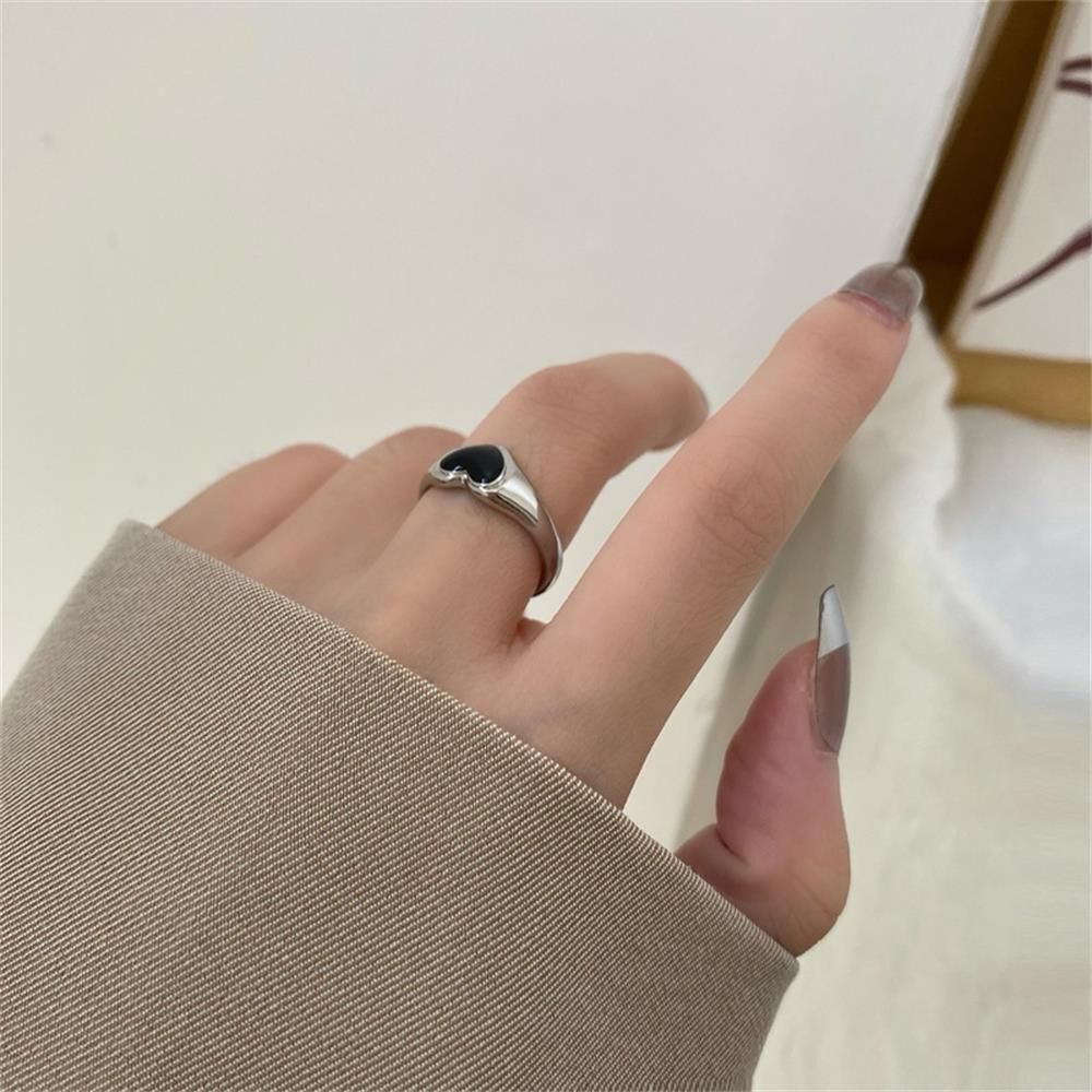 Jewelry Gift Heart Ring Love Ring Opening Design Ring Index Finger Rings