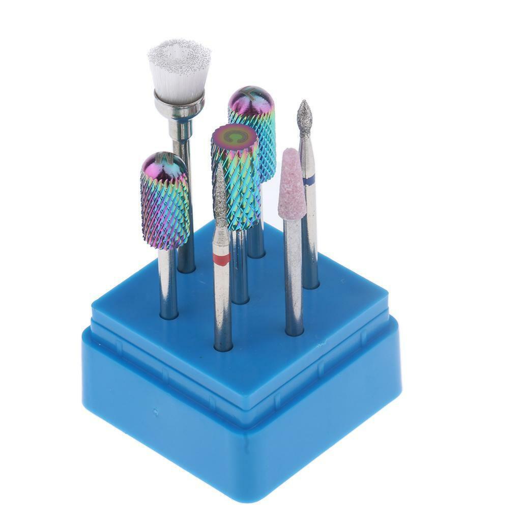 3/32" Carbide  Bit Rotary  Manicure Pedicure Tools Kit 7Pcs