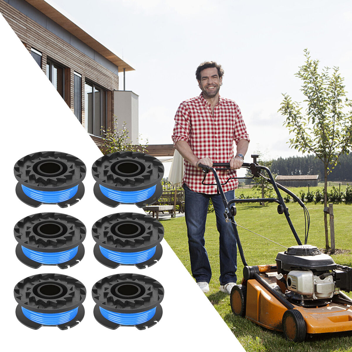 Line String Trimmer Spool 7pcs 0.065 inch Weed Eater Spool for Greenworks