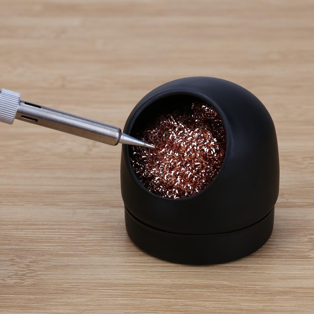 Soldering Welding Solder Iron Tip Head Cleaner Steel Wire with Stand