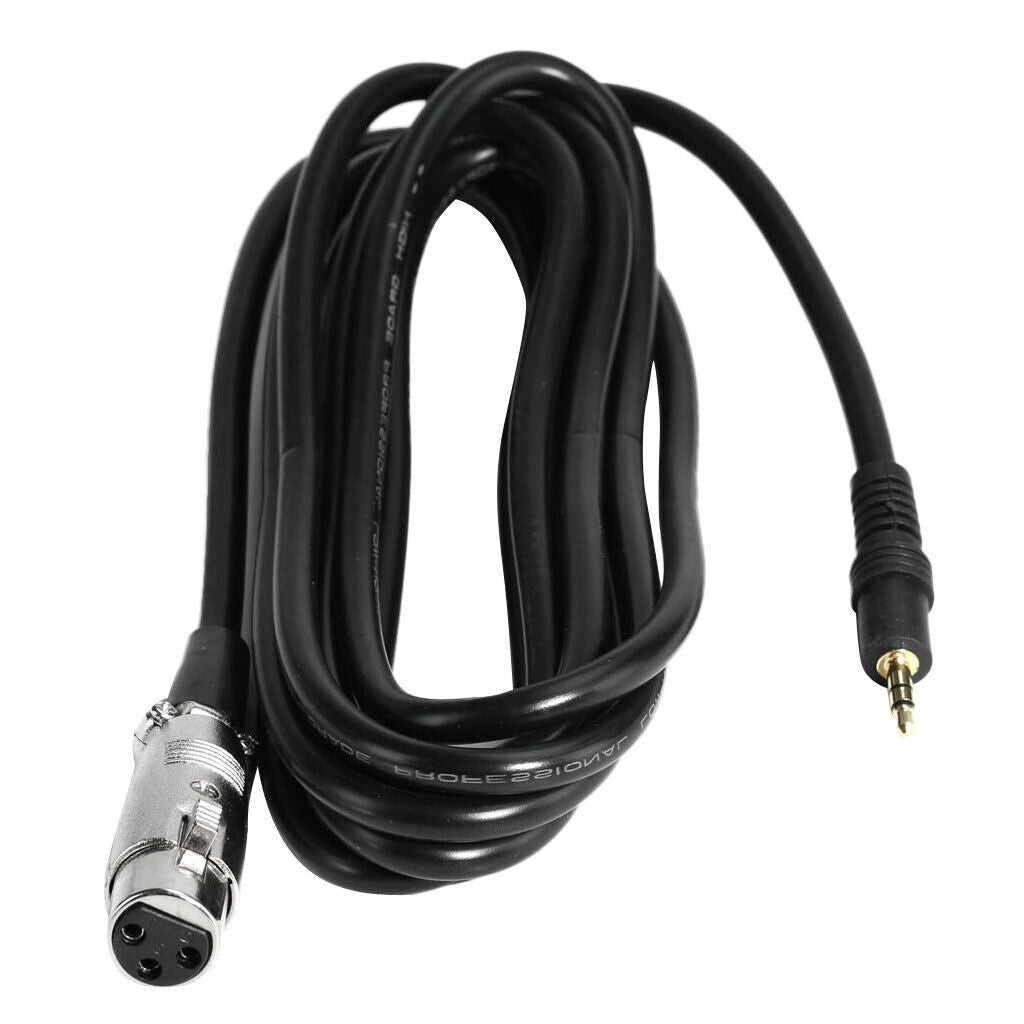 0.5m XLR Female   to 3.5mm Male 1/8 TRS Stereo Microphone Mic Audio Cable