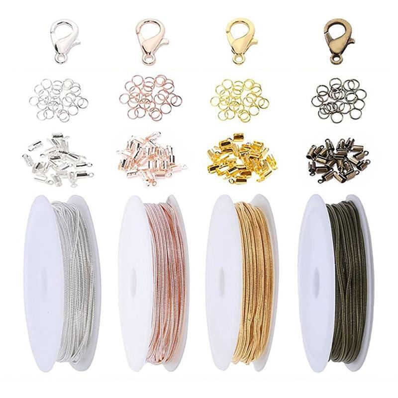 4Color Jewelry Making Chains,Jewelry Chains,Lobster Clasps,Jump Rings,Connectors