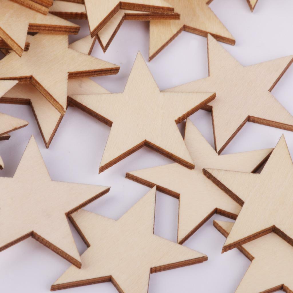 75x Wooden   Thicken   Embellishments Wedding Charms