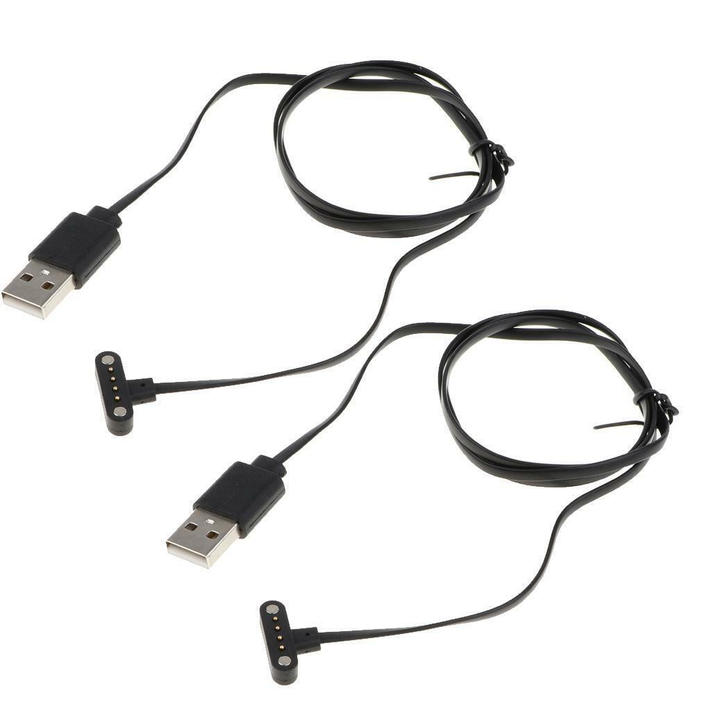 2 Pieces  four pin USB Watch Charging Cable Magnetic Charging