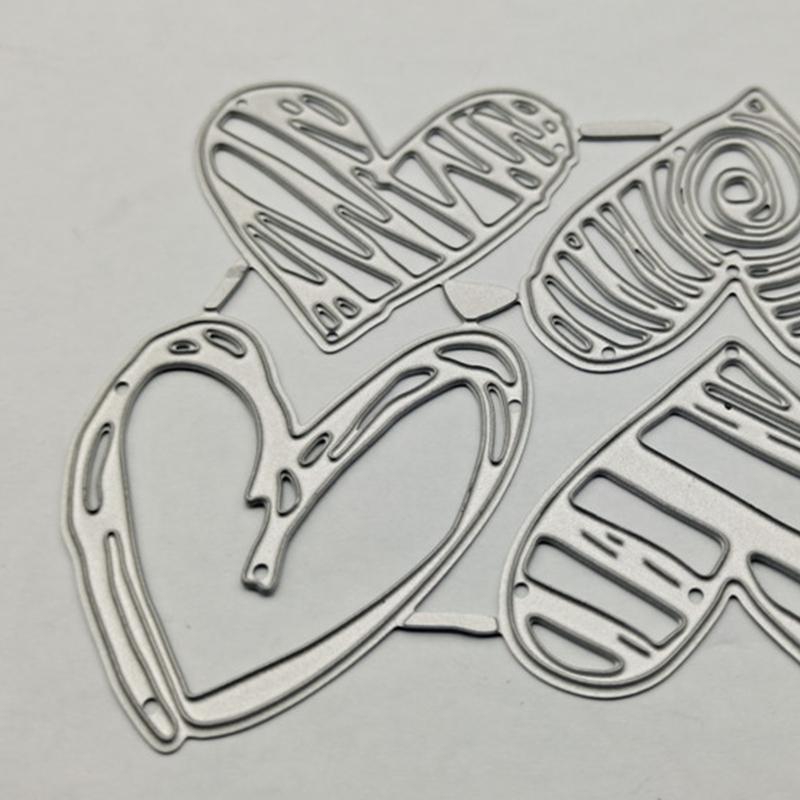 Metal Love Heart Cutting Die Stencil Valentine's Day Die Cuts Embossing Template