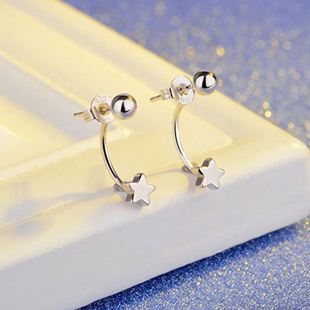 Jewellery Gift Alloy Womens Earrings Star Bead Ear Wrap Dangle Stud Earrings