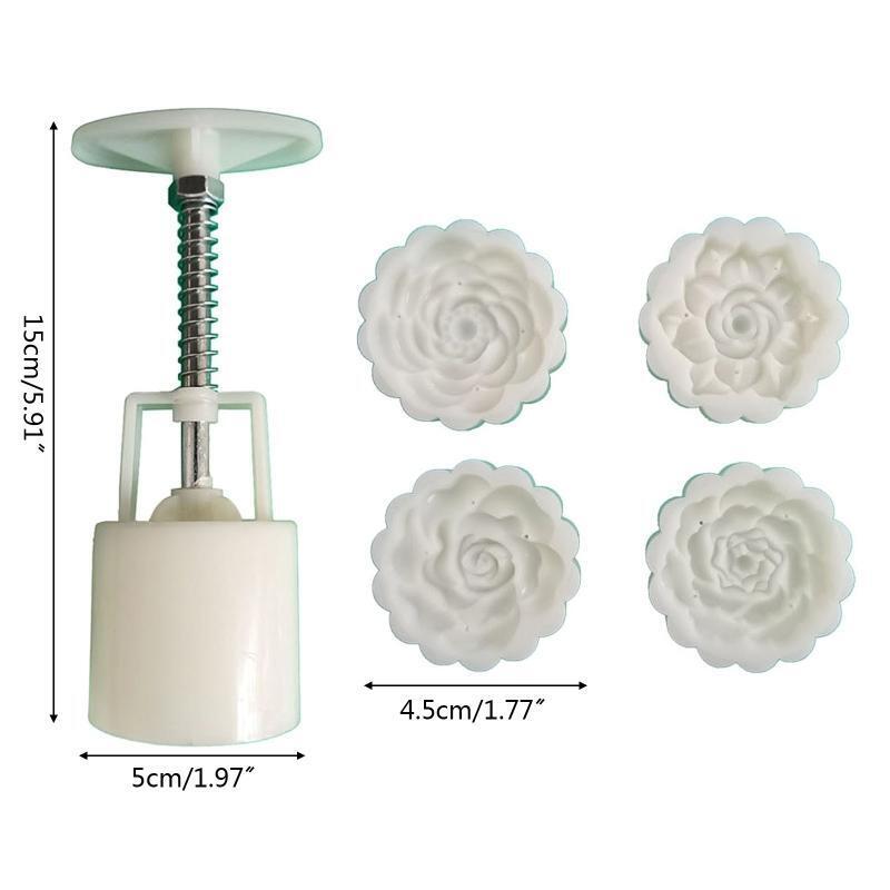 50g Mooncake Mold Cartoon Flower Shaped DIY Baking Mold for Mid-Autumn Festival