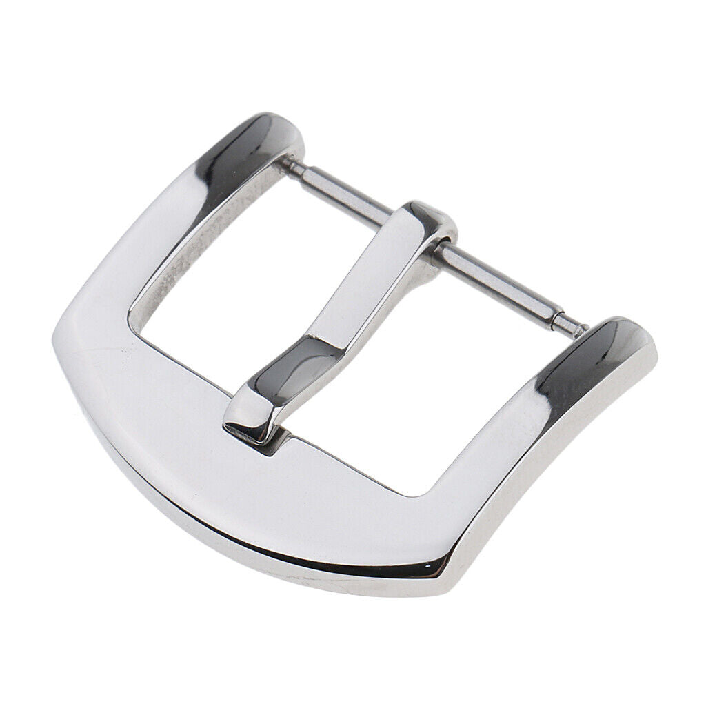 Stainless Steel Polished Buckle For  Watch  Pin Clasp 20mm