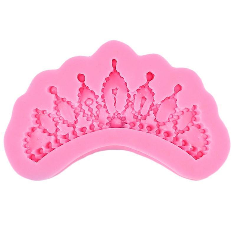 Fondant Cake Crown Shape Design Silicone Molds Cupcakes Decorating Gumpaste Mold