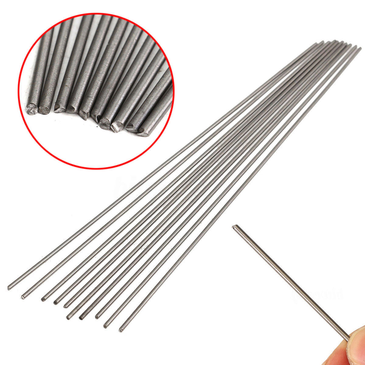 10Pcs 2×250mm Titanium 6al-4v Round Bar Rod 078'' x 10'' Ti Gr.5 Welding Grade 5