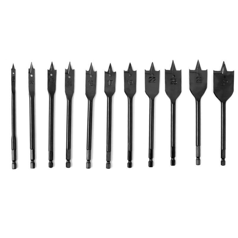 Carbon Steel Drilling Tools Durable Spade Drill Bit Set Paddle Flat Bits