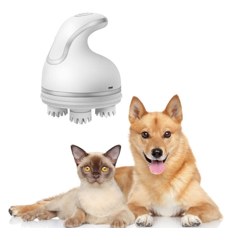 Cat Head Massager Electric Cordless Rechargable Massage Comb for Pet Scalp
