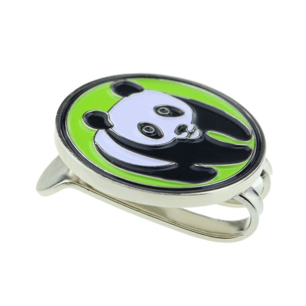 Cute Stylish Green Pande Pattern Design Hat Clip & Magnetic Golf Ball Marker