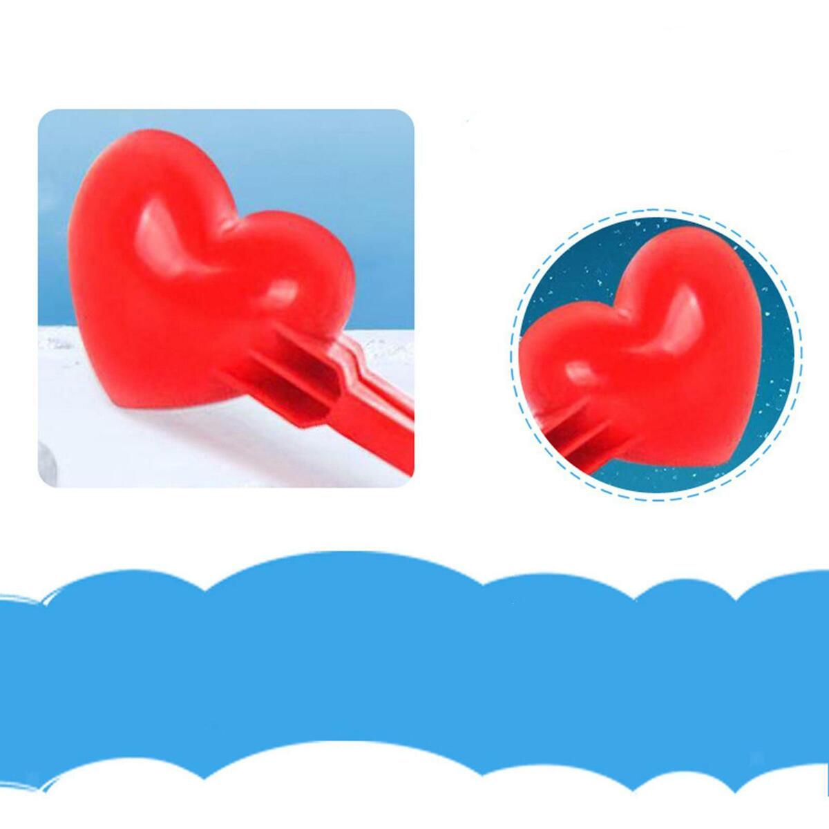 1pc Love Heart Snowbal Maker Children Snow Making Sand Mold Outdoor Games
