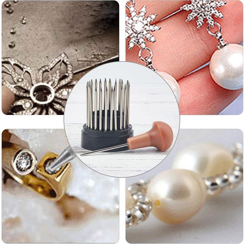 23x/Box Jewelry Graver Tool Portable Diamond Setting Beading Tool for DIY Crafts