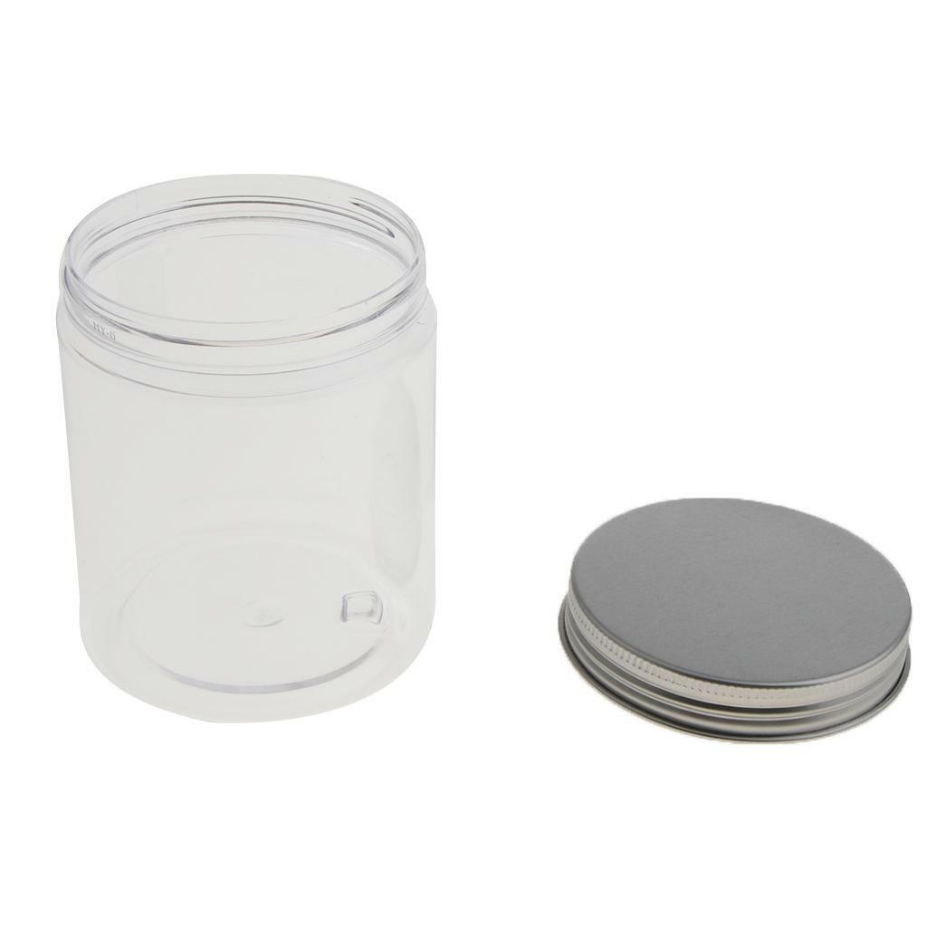 5pcs 250ml Plastic Makeup Pot  Empty Cosmetic  Containers Screw Lid