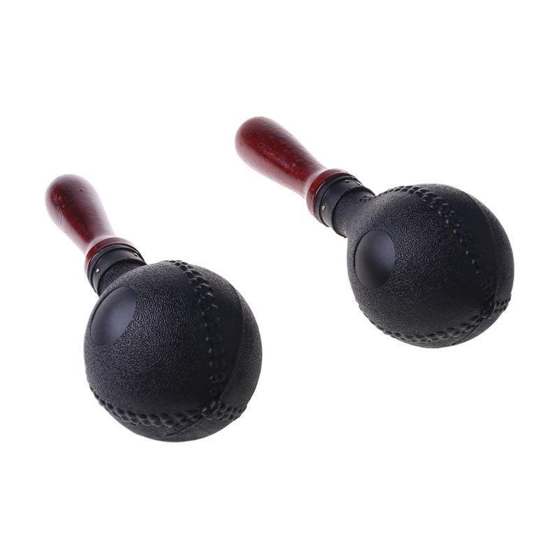 Pair of Maracas Shakers Rattles Sand Hammer Percussion Instrument