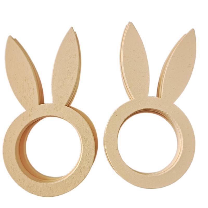 10 PCS Napkin Ring Serviette Ring Tissue Rings Serviette Ring Wood Material Ring