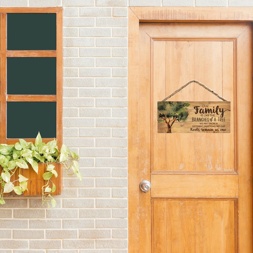 Hanging Family Decorative Welcome Sign Wooden Door Sign Welcome Plaques