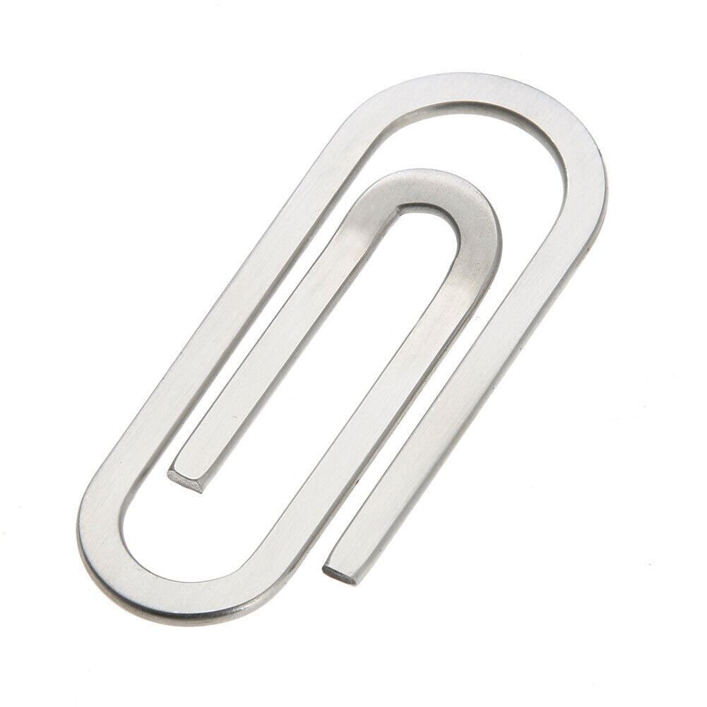 Stainless Steel Metal Money Clips Paper Clip Holder Folder