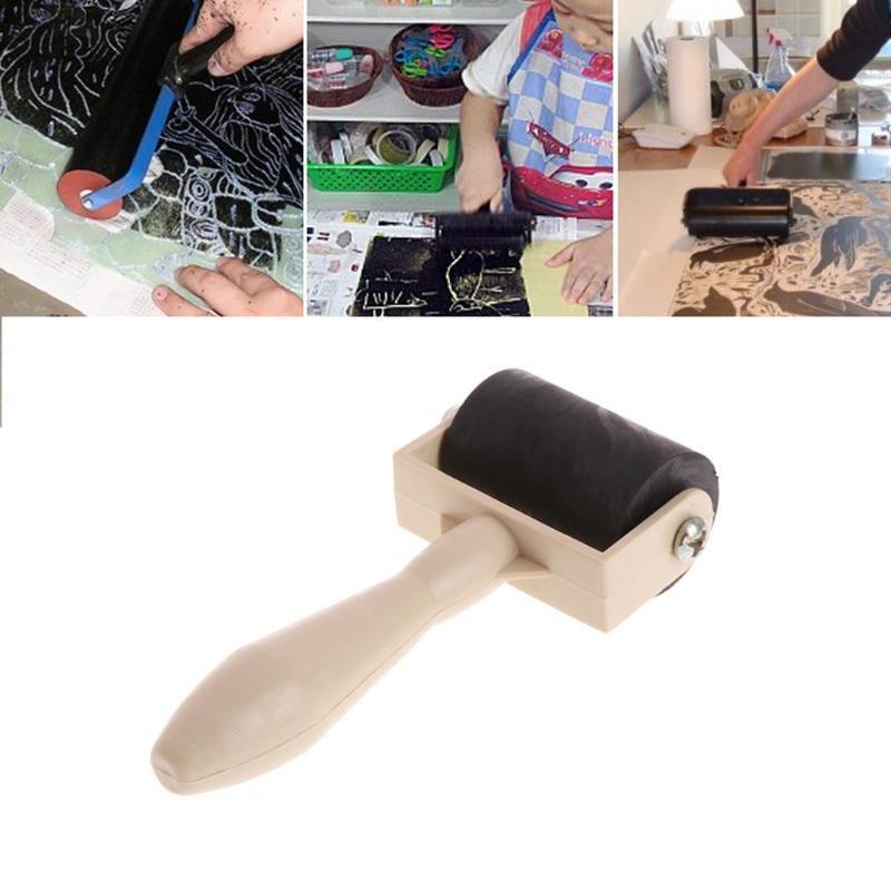3.5cm Heavy Duty Hard Rubber Roller Printing Screen Plastic Frame Craft Tool